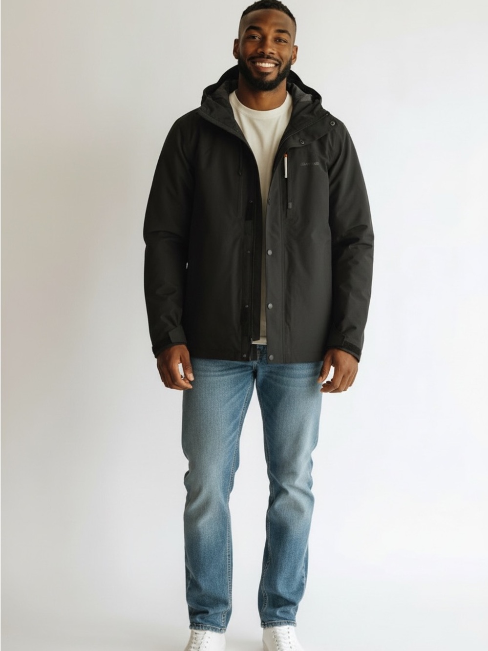 NEW Men's Dakine Black Hooded Waterproof Jacket